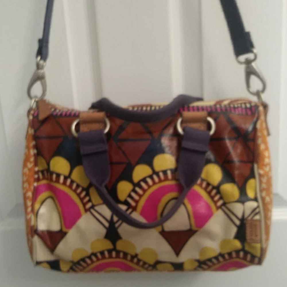 FOSSIL KEY-PER SAFARI PRINT HANDBAG